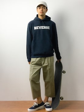 「SHIPS JET BLUE（シップスジェットブルー）のアイテム（スニーカー）」を使った、ryuto irieさん（メンズ・176cm）の夏コーディネート