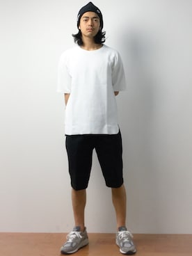 「Champion（チャンピオン）のアイテム（ニットキャップ/ビーニー）」を使った、ryuto irieさん（メンズ・176cm）の夏コーディネート