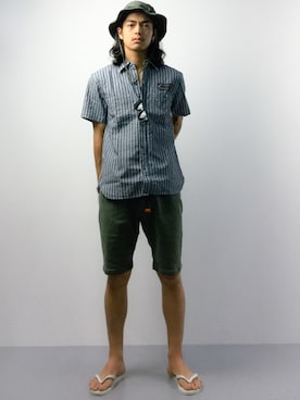 「ROTHCO（ロスコ）のアイテム（帽子）」を使った、ryuto irieさん（メンズ・176cm）の夏コーディネート
