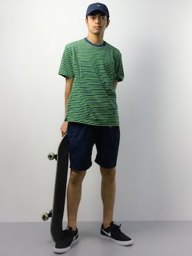 「ROKX（ロックス）のアイテム（パンツ）」を使った、ryuto irieさん（メンズ・176cm）の夏コーディネート