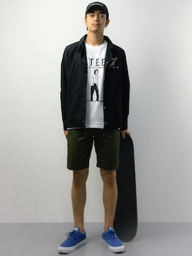 「PROJECT SR'ES（プロジェクトエスアールエス）のアイテム」を使った、ryuto irieさん（メンズ・176cm）の夏コーディネート