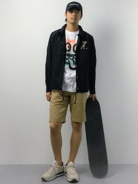 「glory crew（グローリークルー）のアイテム（その他パンツ）」を使った、ryuto irieさん（メンズ・176cm）の夏コーディネート