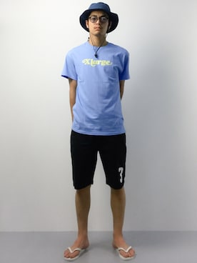 「BEN DAVIS/PROJECT LINE（ベンデイビスプロジェクトライン）のアイテム」を使った、ryuto irieさん（メンズ・176cm）の夏コーディネート