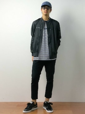 「STAMPD（スタンプド）のアイテム（ジャケット/アウター）」を使った、ryuto irieさん（メンズ・176cm）の夏コーディネート