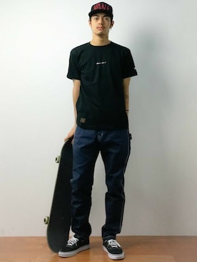「VANS（バンズ）のアイテム（帽子）」を使った、ryuto irieさん（メンズ・176cm）の夏コーディネート