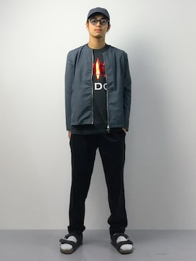 「DETAILS（ディテールズ）のアイテム（ジャケット/アウター）」を使った、ryuto irieさん（メンズ・176cm）の夏コーディネート