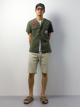 「ADPOSION（アドポーション）のアイテム」を使った、ryuto irieさん（メンズ・176cm）の夏コーディネート
