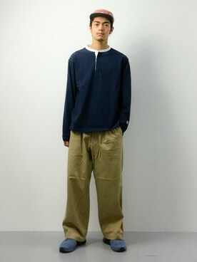 「JUNRED（ジュンレッド）のアイテム（チノパンツ）」を使った、ryuto irieさん（メンズ・176cm）の夏コーディネート
