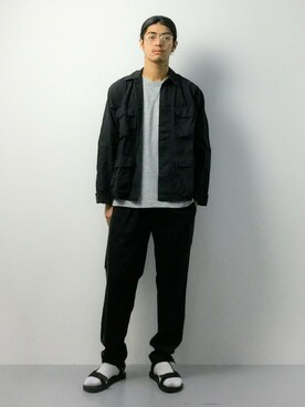 「ROTHCO（ロスコ）のアイテム（ミリタリージャケット）」を使った、ryuto irieさん（メンズ・176cm）の夏コーディネート