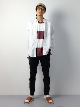 「AIGLE（エーグル）のアイテム（帽子）」を使った、ryuto irieさん（メンズ・176cm）の夏コーディネート
