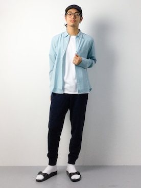 「AIGLE（エーグル）のアイテム（帽子）」を使った、ryuto irieさん（メンズ・176cm）の夏コーディネート