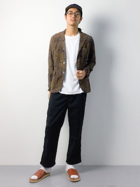「AIGLE（エーグル）のアイテム（帽子）」を使った、ryuto irieさん（メンズ・176cm）の夏コーディネート