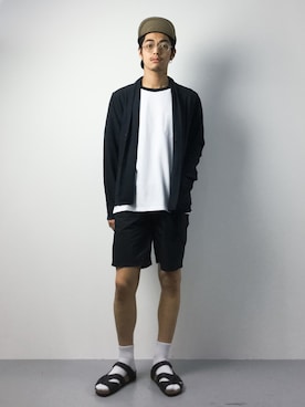 「NANO universe（ナノユニバース）のアイテム（キャップ）」を使った、ryuto irieさん（メンズ・176cm）の夏コーディネート