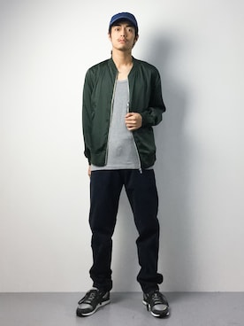 「アイテム（MA-1）」を使った、ryuto irieさん（メンズ・176cm・20代）の夏コーディネート