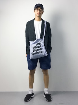 「SHIPS JET BLUE（シップスジェットブルー）のアイテム（バッグ）」を使った、ryuto irieさん（メンズ・176cm）の夏コーディネート