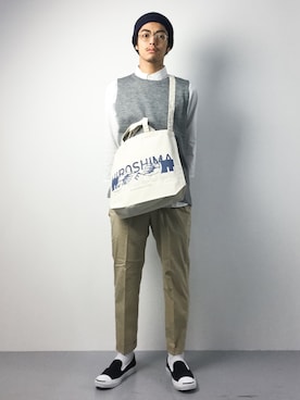 「nowartt（ノワート）のアイテム（バッグ）」を使った、ryuto irieさん（メンズ・176cm）の夏コーディネート