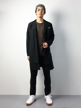「CASPER JOHN AIVER（キャスパージョンアイバー）のアイテム（スラックス）」を使った、ryuto irieさん（メンズ・176cm）の夏コーディネート