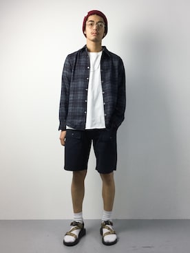 「Gramicci（グラミチ）のアイテム（サンダル）」を使った、ryuto irieさん（メンズ・176cm）の夏コーディネート