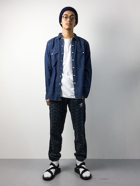 「CHAPTER WORLD PREMIUM（チャプターワールドプレミアム）のアイテム（トップス）」を使った、ryuto irieさん（メンズ・176cm）の夏コーディネート