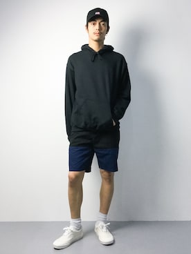 「unrelaxing（アンリラクシング）のアイテム（帽子）」を使った、ryuto irieさん（メンズ・176cm）の夏コーディネート