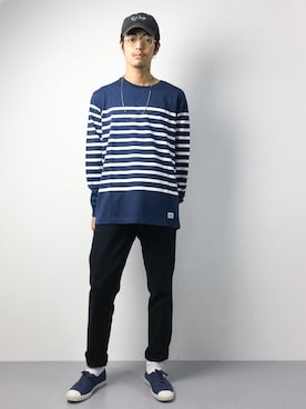 「ADPOSION（アドポーション）のアイテム（シューズ）」を使った、ryuto irieさん（メンズ・176cm）の夏コーディネート