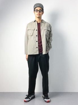 「1sin（イッシン）のアイテム（キャップ）」を使った、ryuto irieさん（メンズ・176cm）の夏コーディネート