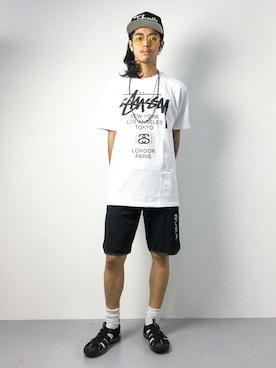 「RVCA（ルーカ）のアイテム（パンツ）」を使った、ryuto irieさん（メンズ・176cm）の夏コーディネート
