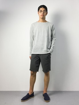 「NANO universe（ナノユニバース）のアイテム（サンダル）」を使った、ryuto irieさん（メンズ・176cm）の夏コーディネート