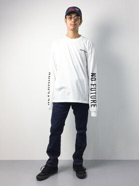 「FILA（フィラ）のアイテム（帽子）」を使った、ryuto irieさん（メンズ・176cm）の夏コーディネート