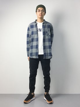 「AZUL by moussy（アズールバイマウジー）のアイテム（キャップ）」を使った、ryuto irieさん（メンズ・176cm）の夏コーディネート