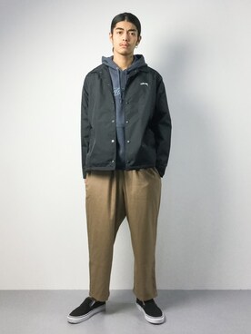 「STUSSY（ステューシー）のアイテム（ブルゾン）」を使った、ryuto irieさん（メンズ・176cm）の夏コーディネート