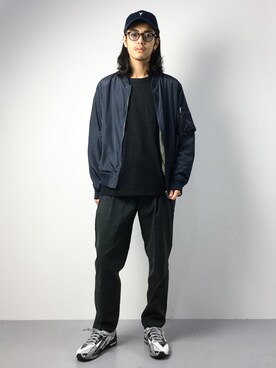 「アイテム（MA-1）」を使った、ryuto irieさん（メンズ・176cm・20代）の夏コーディネート