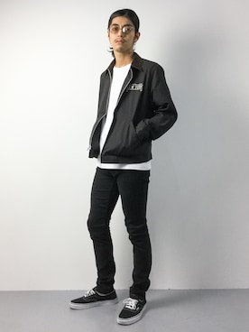 schott ストライプドワークジャケット