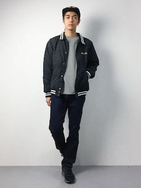 「FTC（エフティーシー）のアイテム（帽子）」を使った、ryuto irieさん（メンズ・176cm）の秋コーディネート