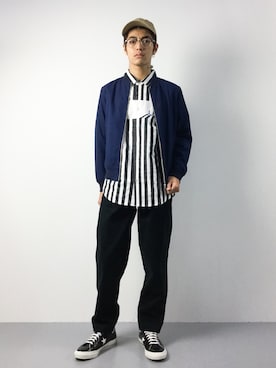 「アイテム（MA-1）」を使った、ryuto irieさん（メンズ・176cm・20代）の秋コーディネート