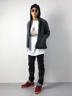 「Right-on（ライトオン）のアイテム（パーカー）」を使った、ryuto irieさん（メンズ・176cm）の秋コーディネート