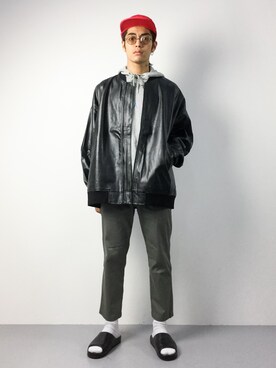 「アイテム（MA-1）」を使った、ryuto irieさん（メンズ・176cm・20代）の秋コーディネート
