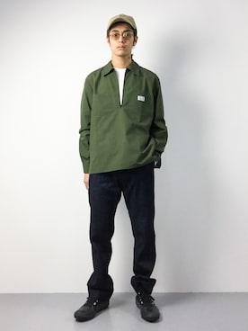 「BEN DAVIS（ベンデイビス）のアイテム（シャツ/ブラウス）」を使った、ryuto irieさん（メンズ・176cm）の秋コーディネート