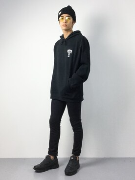 「STUSSY（ステューシー）のアイテム（ニットキャップ/ビーニー）」を使った、ryuto irieさん（メンズ・176cm）の秋コーディネート
