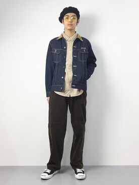 「STUSSY（ステューシー）のアイテム（ジャケット/アウター）」を使った、ryuto irieさん（メンズ・176cm）の秋コーディネート