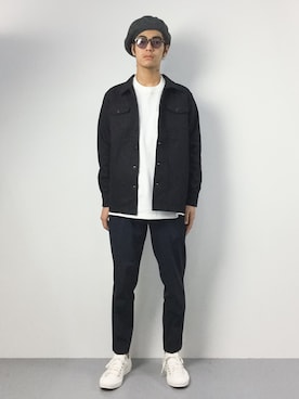 「EN ROUTE（アンルート）のアイテム（その他パンツ）」を使った、ryuto irieさん（メンズ・176cm）の秋コーディネート