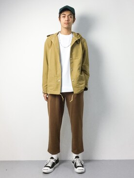 「green label relaxing（グリーンレーベルリラクシング）のアイテム（キャップ）」を使った、ryuto irieさん（メンズ・176cm）の秋コーディネート