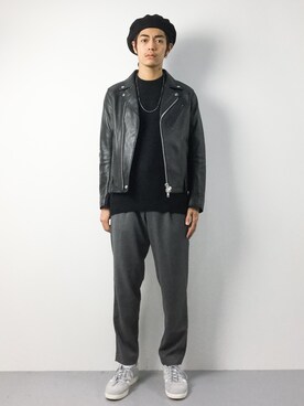 「SHIPS JET BLUE（シップスジェットブルー）のアイテム（帽子）」を使った、ryuto irieさん（メンズ・176cm）の秋コーディネート