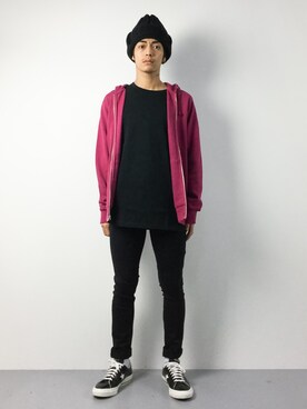 「MONKEY TIME（モンキータイム）のアイテム（Tシャツ/カットソー）」を使った、ryuto irieさん（メンズ・176cm）の秋コーディネート