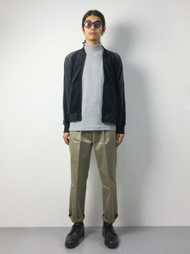 「Steven Alan（スティーブンアラン）のアイテム（チノパンツ）」を使った、ryuto irieさん（メンズ・176cm）の秋コーディネート