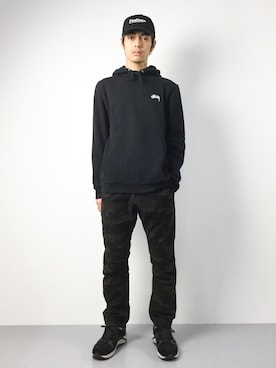 「MONKEY TIME（モンキータイム）のアイテム（帽子）」を使った、ryuto irieさん（メンズ・176cm）の秋コーディネート