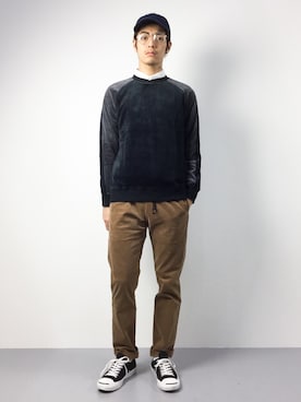 「tk.TAKEO KIKUCHI（ティーケータケオキクチ）のアイテム（帽子）」を使った、ryuto irieさん（メンズ・176cm）の秋コーディネート