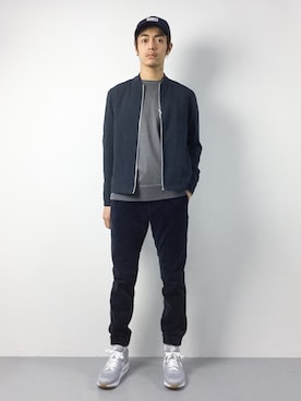 「EDIFICE（エディフィス）のアイテム（スウェット）」を使った、ryuto irieさん（メンズ・176cm）の秋コーディネート