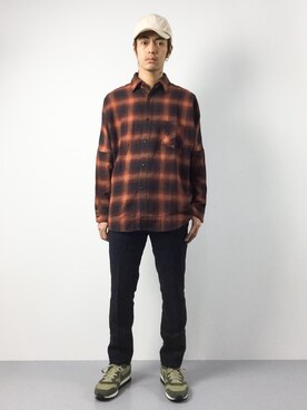 「DING（ディング）のアイテム（キャップ）」を使った、ryuto irieさん（メンズ・176cm）の秋コーディネート