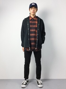 「Champion（チャンピオン）のアイテム（その他アウター）」を使った、ryuto irieさん（メンズ・176cm）の秋コーディネート